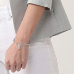 Bracelet LACOSTE CROCODILE acier inoxydable - vue porté 1