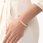 Bracelet LACOSTE METROPOLE acier inoxydable rose - vue porté 1