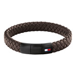 Bracelet TOMMY HILFIGER OCEANIC cuir marron - vue 1