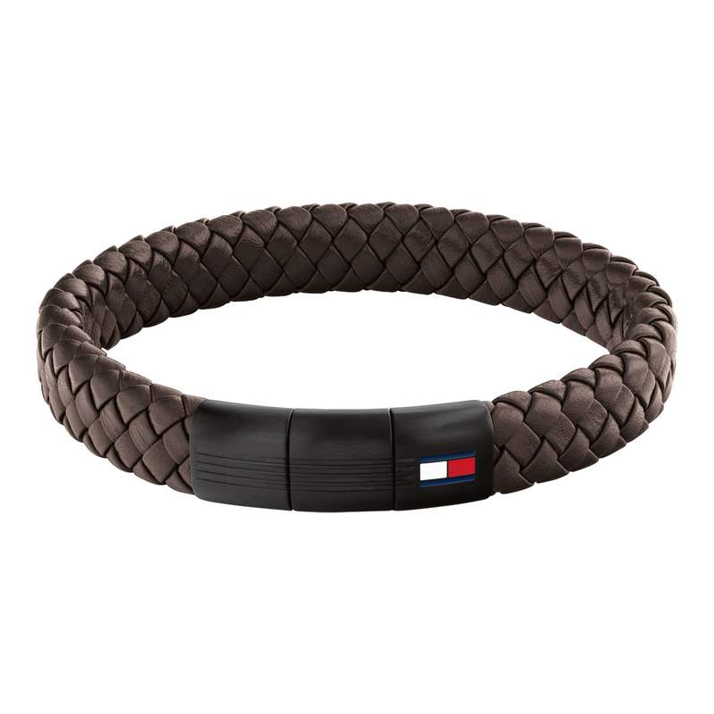 Bracelet TOMMY HILFIGER OCEANIC cuir marron - vue 1