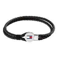 Bracelet TOMMY HILFIGER BRUCE LEATHER cuir noir