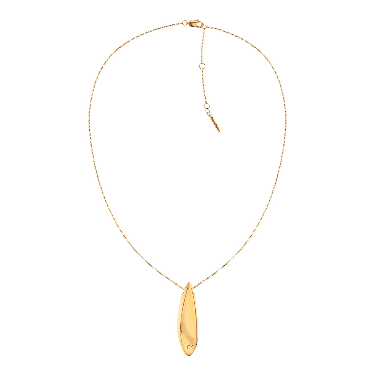 CALVIN KLEIN distinctive icons gold-plated steel necklace