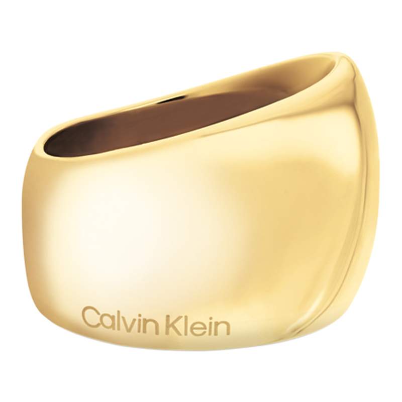 Bague CALVIN KLEIN distinctive icons acier doré - vue 1