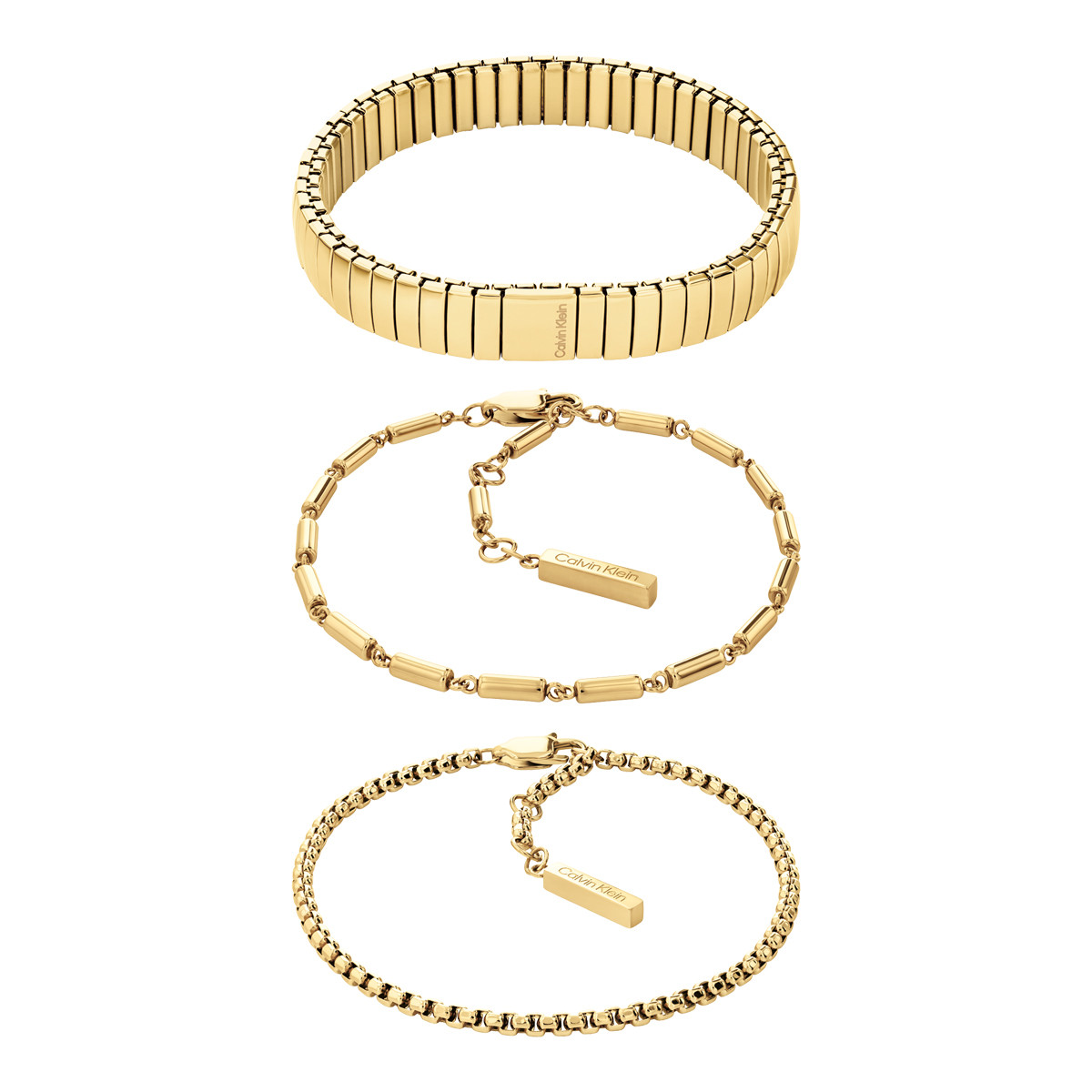 CALVIN KLEIN REFINED ESSENTIALS armbanden van verguld staal