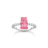 Bague THOMAS SABO Haribo rose argent et zirconium - vue V1