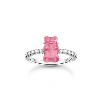 THOMAS SABO Haribo roze zilveren en zirkonium ring