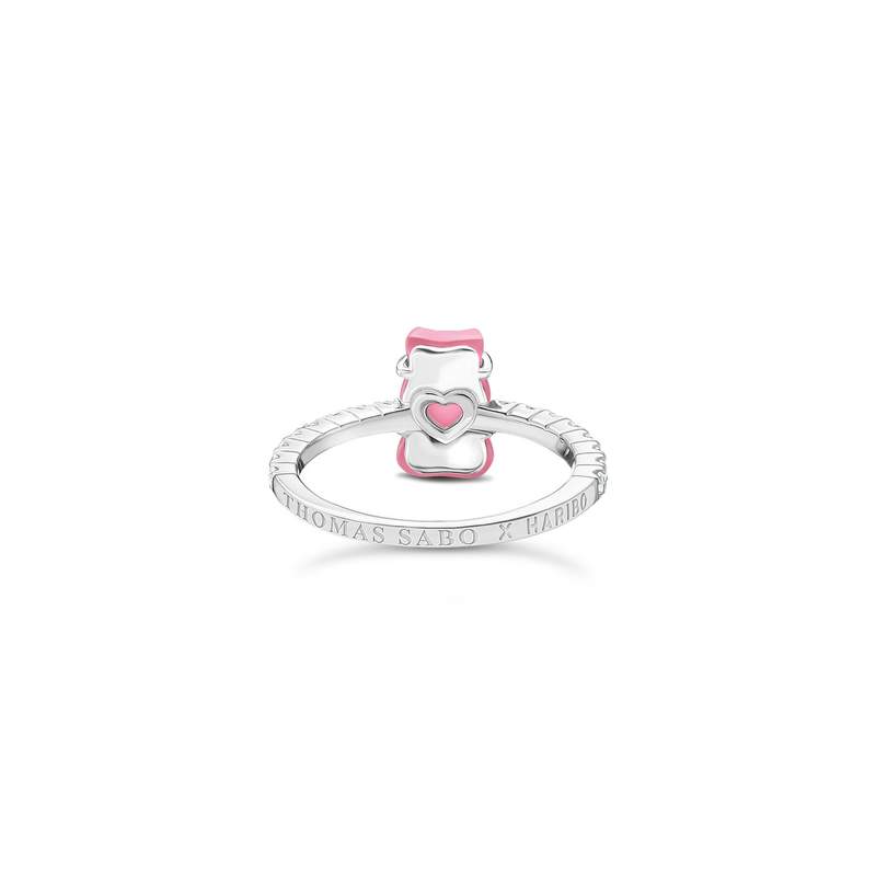 Bague THOMAS SABO Haribo rose argent et zirconium - vue 3