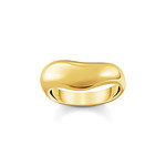 Bague THOMAS SABO argent doré jaune  goutte organique - vue 1