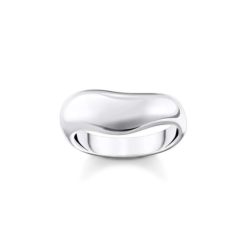 Bague THOMAS SABO argent goutte organique - vue 1