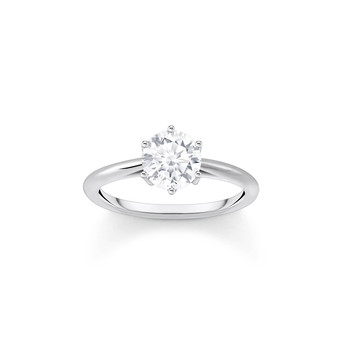 Grijze zilveren ring