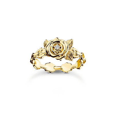 Bague THOMAS SABO Roses Romance argent doré