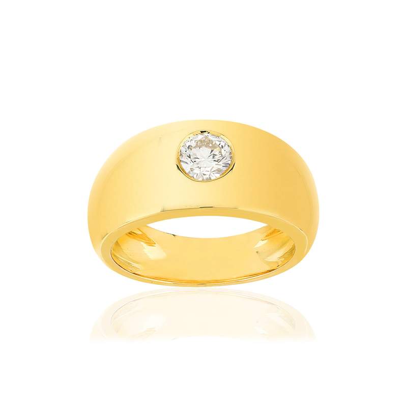 Solitaire or diamant 0.65 ct hsi1 - vue 1