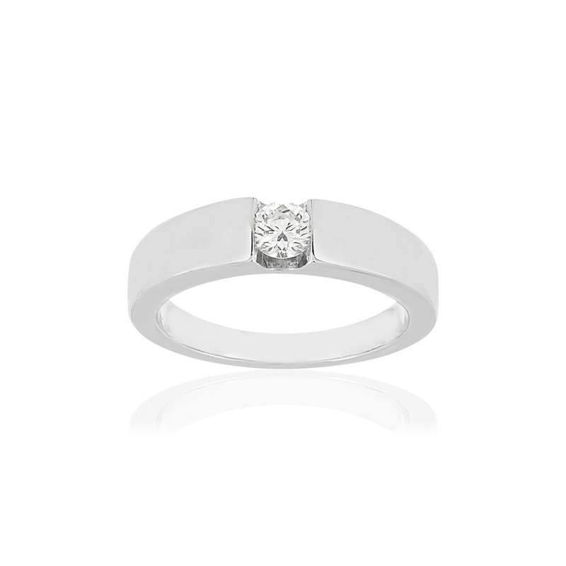 Solitaire or blanc 0.16 carat hsi - vue 1