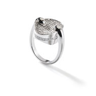 Bague or blanc diamants