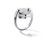 Bague or blanc diamants - vue 2