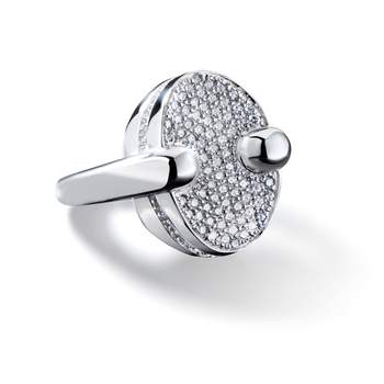 Bague or blanc diamants