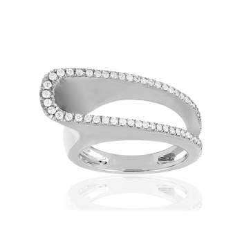 Bague or blanc diamants