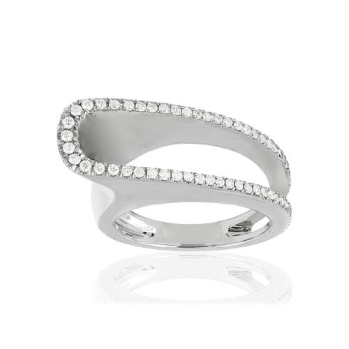 Bague or blanc diamants
