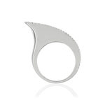 Bague or blanc diamants - vue 2