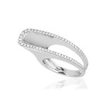 Bague or blanc diamants - vue D1