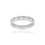 Alliance or blanc diamants topazes - vue 1