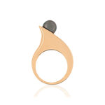 Bague or rose perle de tahiti - vue 2