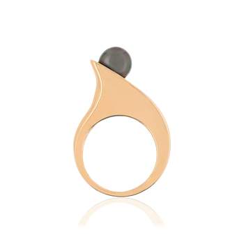 Bague or rose perle de tahiti