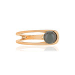 Bague or rose perle de tahiti - vue 3