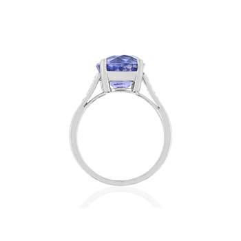 Bague or blanc saphir diamants