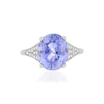 Bague or blanc saphir diamants