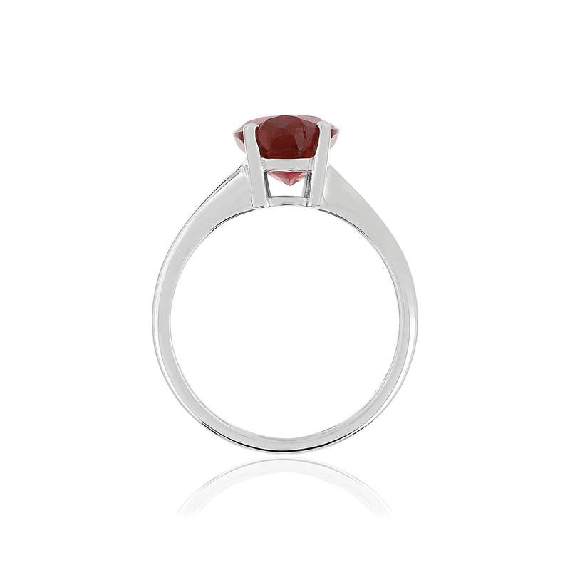 Bague or blanc tourmaline rose - vue 2