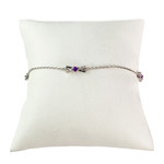 Bracelet or blanc 750 pierres - vue 1