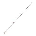 Bracelet or blanc 750 pierres - vue 2