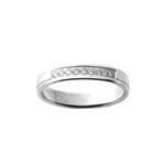 Alliance or blanc 750 diamants 0.15 ct - vue 1