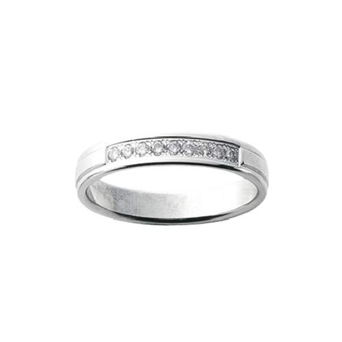 Alliance or blanc 750 diamants 0.15 ct