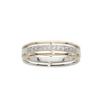 Alliance deux ors 750 diamants 0.2 ct. - vue 1