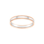 Alliance deux ors 750 diamant 0.06 ct - vue 1