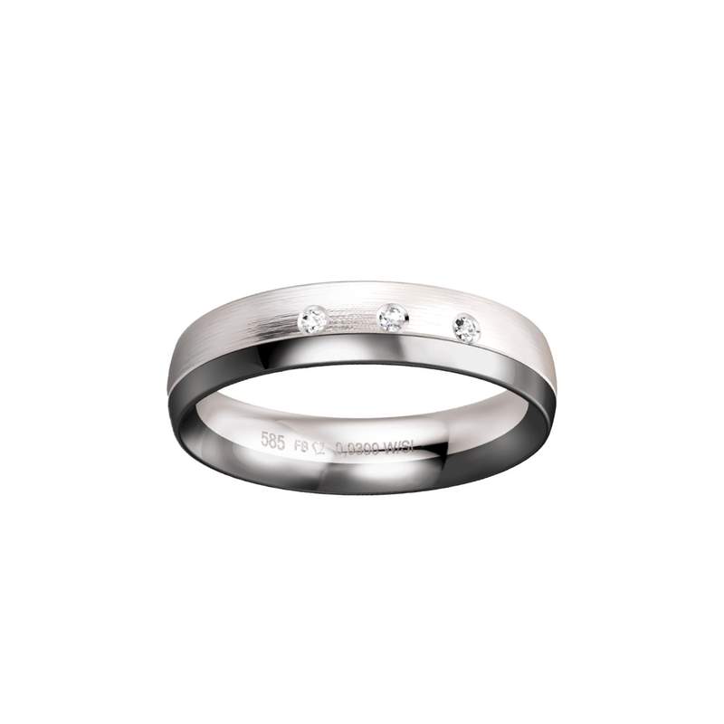 Alliance 2 ors 750 diamants 0.03 ct - vue 1