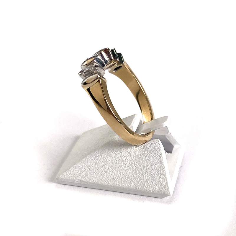 Bague d'occasion 2 ors 750 diamants - vue 2