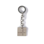 Pianegonda second hand silver keyring 925 diamonds - view 2