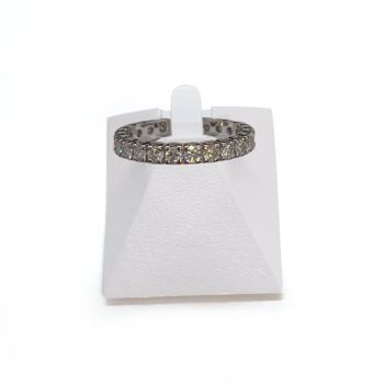 Tweedehands 750 witgouden ring met diamanten