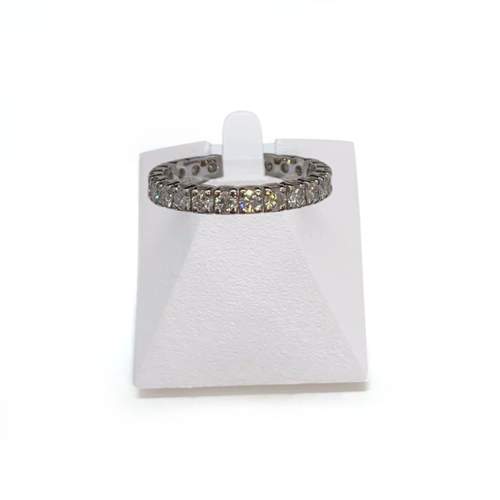 Bague d'occasion or 750 blanc tour complet diamants