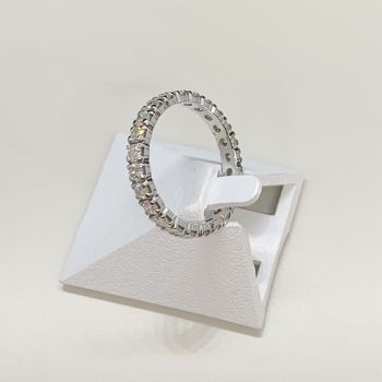 Tweedehands 750 witgouden ring met diamanten