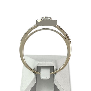 Bague d'occasion or 750 blanc diamants