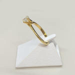 Solitaire d'occasion or 750 jaune diamant - vue 3