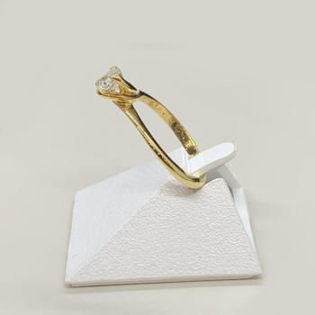 Solitaire tweedehands goud 750 gele diamant