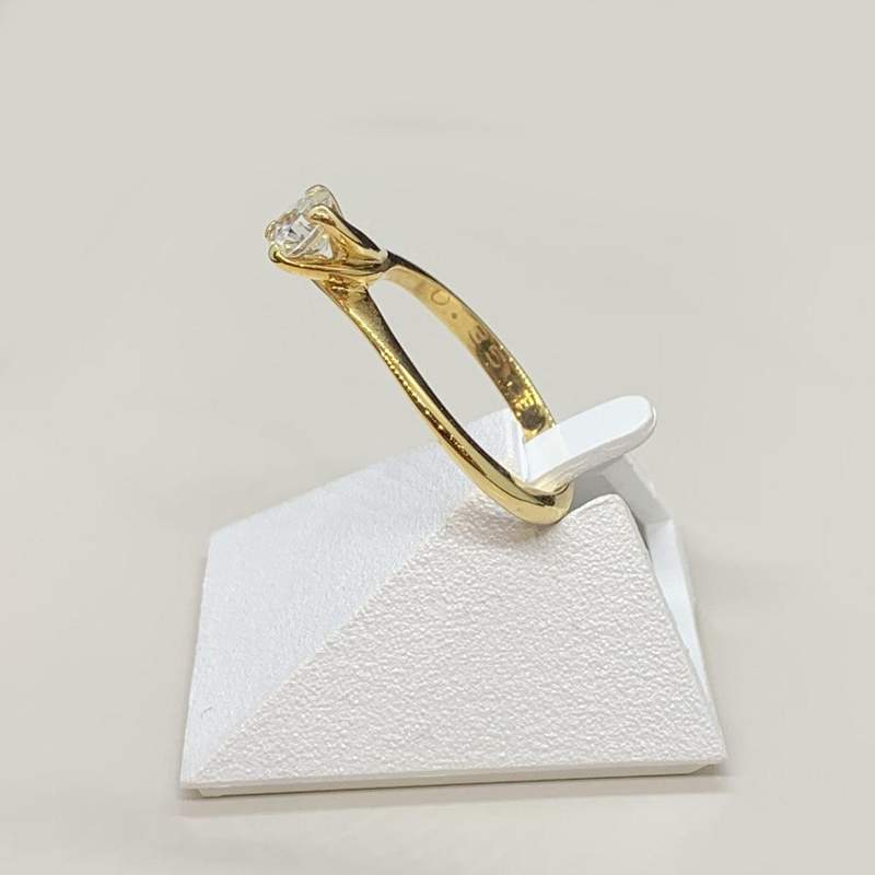 Solitaire d'occasion gold 750 yellow diamond - view 3