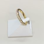 Bague d'occasion or 750 jaune tour complet diamants - vue 2