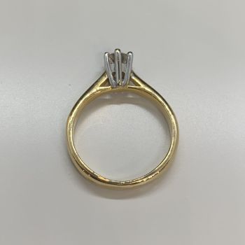 Solitaire tweedehands 2 goud 750 diamant