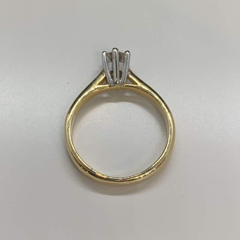 Solitaire d'occasion 2 ors 750 diamant - vue 3